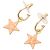 Orecchini Chanel Gold CC placcati oro e smalto a forma di stella con chiusura a perno D'oro