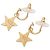 Orecchini Chanel Gold CC placcati oro e smalto a forma di stella con chiusura a perno D'oro - vista 2