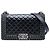 Chanel Blue Old Medium Quilted Glazed Calfskin Chain Around Boy Flap Blu navy