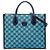 Gucci Tote aus blauem GG-Interlock-Canvas, klein