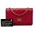 Wallet On Chain Portafoglio con catena Chanel Red Quilted Caviar Reissue 2.55 Rosso - vista 8