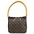Borsa a Spalla Louis Vuitton Looping MM Monogram Marrone - vista 3