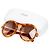 Chloé Maxi Round Oversized Sonnenbrille Light Havana Braun - Ansicht 5