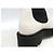 NUOVE STIVALETTI CHANEL LOW BOOTS G38218 37 PELLE BIANCA & NERA LOGO CC SCATOLA E SACCHETTO - vista 12
