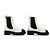 NUOVE STIVALETTI CHANEL LOW BOOTS G38218 37 PELLE BIANCA & NERA LOGO CC SCATOLA E SACCHETTO - vista 3