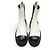 NUOVE STIVALETTI CHANEL LOW BOOTS G38218 37 PELLE BIANCA & NERA LOGO CC SCATOLA E SACCHETTO - vista 6