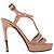 Sandali con plateau e listino a T di Givenchy in pelle beige