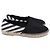 Off White Espadrilles slip-on listradas Off-White em lona preta Preto
