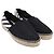 Off White Espadrilles slip-on listradas Off-White em lona preta Preto - vista 3