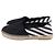 Off White Espadrilles slip-on listradas Off-White em lona preta Preto - vista 4