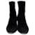 Yves Saint Laurent Bottines Loulou Zip en daim noir Saint Laurent  - vue 2