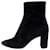 Yves Saint Laurent Bottines Loulou Zip en daim noir Saint Laurent  - vue 4