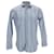 Etro Gestreiftes Button-Down-Hemd aus hellblauer Baumwolle