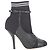 Botines Fendi de rayas en piel negra Negro