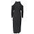 Abito midi con cut-out The Row in viscosa nera Nero - vista 3