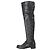 Botas altas Deron en cuero negro Jimmy Choo - vista 2