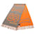 Sciarpa Louis Vuitton City Fluo Marrone Arancione