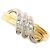 Autre Marque 18K Gelbgold- und Platin-Diamantring Golden