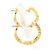 Autre Marque Orecchini a cerchio in oro giallo 18K con diamanti marroni D'oro - vista 2