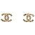 Chanel 2021 Orecchini a Lobo CC Large Dorati e Cristalli D'oro