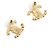 Chanel 2021 Orecchini a Lobo CC Large Dorati e Cristalli D'oro - vista 3