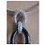 Autre Marque Collana con Pendente Doppio Anello in Ceramica Nera e Diamanti Nero Argento - vista 3