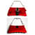 Dior Hardcore Trotter Borsa Saddle Extra Mini Cristalli Rosso Nero Silver hardware  - vista 8