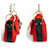 Dior Hardcore Trotter Borsa Saddle Extra Mini Cristalli Rosso Nero Silver hardware  - vista 9