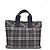 Borsa Tote Burberry Blue Label a quadri Marrone Bianco Grigio