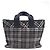 Borsa Tote Burberry Blue Label a quadri Marrone Bianco Grigio - vista 4