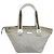 Borsa GUCCI GG Canvas Sherry Line Silver Gray 131228 Auth 181162 Marrone Argento - vista 2