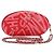 CHANEL Borsa a Spalla Pouch con Catena in Pelle Rossa Argento CC Auth BA12817SAM Rosso
