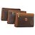 Céline Clutch CELINE Macadam Canvas PVC Pelle 3 Set Marrone Auth 180239