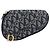 Pochette Saddle Christian Dior Trotter Canvas Navy Gold Auth 181372A D'oro Blu navy - vista 2