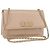 Borsa a Spalla Salvatore Ferragamo Vala Chain in Pelle Oro Beige Auth BA13006 D'oro