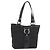 Salvatore Ferragamo Gancini Tote Bag Canvas Schwarz Silber Auth BA12719