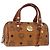 Borsa Mini Boston MCM Logogram Vicetos in PVC 2way Marrone Oro Auth 179932 D'oro