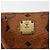 Borsa Mini Boston MCM Logogram Vicetos in PVC 2way Marrone Oro Auth 179932 D'oro - vista 17