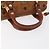 Borsa Mini Boston MCM Logogram Vicetos in PVC 2way Marrone Oro Auth 179932 D'oro - vista 7