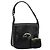 Borsa a tracolla GUCCI in pelle nera con dettagli argento Auth 180462 Nero