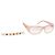 Gafas de sol CHANEL metal 2 Set Rosa Blanco CC Auth 179360 Negro