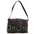Borsa Salvatore Ferragamo Gancini in tessuti in maglia marrone argento Auth BA12720