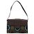 Borsa Salvatore Ferragamo Gancini in tessuti in maglia marrone argento Auth BA12720 - vista 2