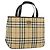 Borsa a mano BURBERRY Nova Check PVC Beige Auth bs35282