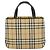 Borsa a mano BURBERRY Nova Check PVC Beige Auth bs35282 - vista 2