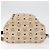 Mochila MCM Vicetos Logogram PVC Leather Ivory Gold Auth 179462 Dourado Cru - vista 11