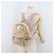 Mochila MCM Vicetos Logogram PVC Leather Ivory Gold Auth 179462 Dourado Cru - vista 24