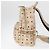 Mochila MCM Vicetos Logogram PVC Leather Ivory Gold Auth 179462 Dourado Cru - vista 4