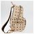 Mochila MCM Vicetos Logogram PVC Leather Ivory Gold Auth 179462 Dourado Cru - vista 5