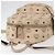 Mochila MCM Vicetos Logogram PVC Leather Ivory Gold Auth 179462 Dourado Cru - vista 6